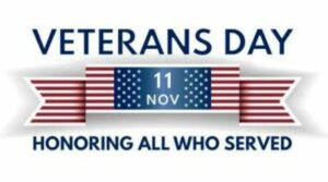 Read more about the article Veteran’s Day! Honor our veterans!